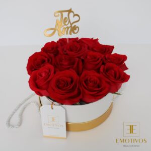 Caja Redonda con Rosas